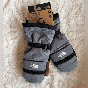 ✨$36✨NWT•The North Face Women’s Montana Ski Mitt Medium Grey Heather XL